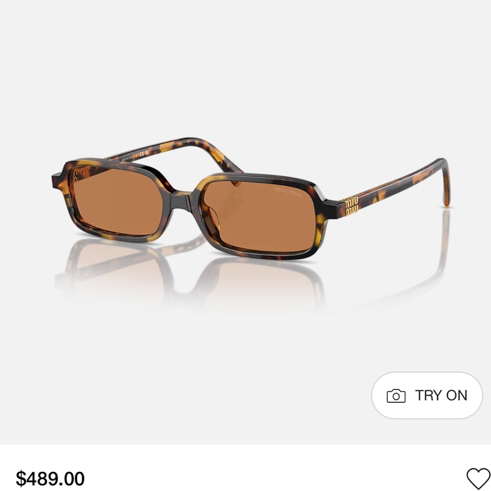 Miu Miu Tortoiseshell Frame Sunglasses with Brown Lenses